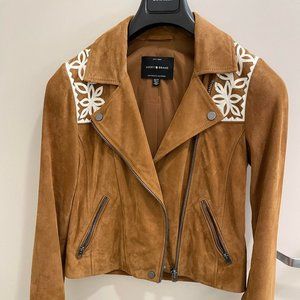 Tan Suede Tassel Jacket (XS) - like new.